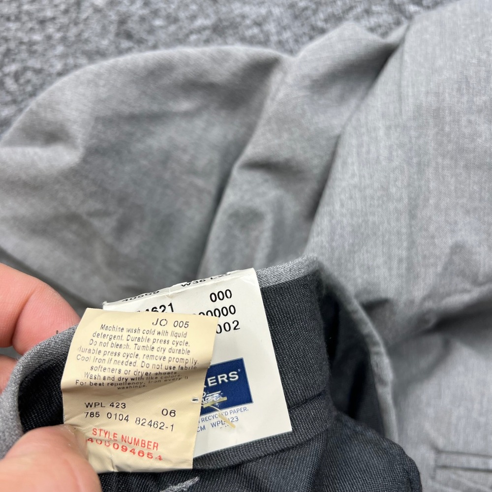 Dockers Dress Pants Mens 36x29 Gray proStyle Relaxed Fit Pleated Cuffed 40509465 - Picture 12 of 16